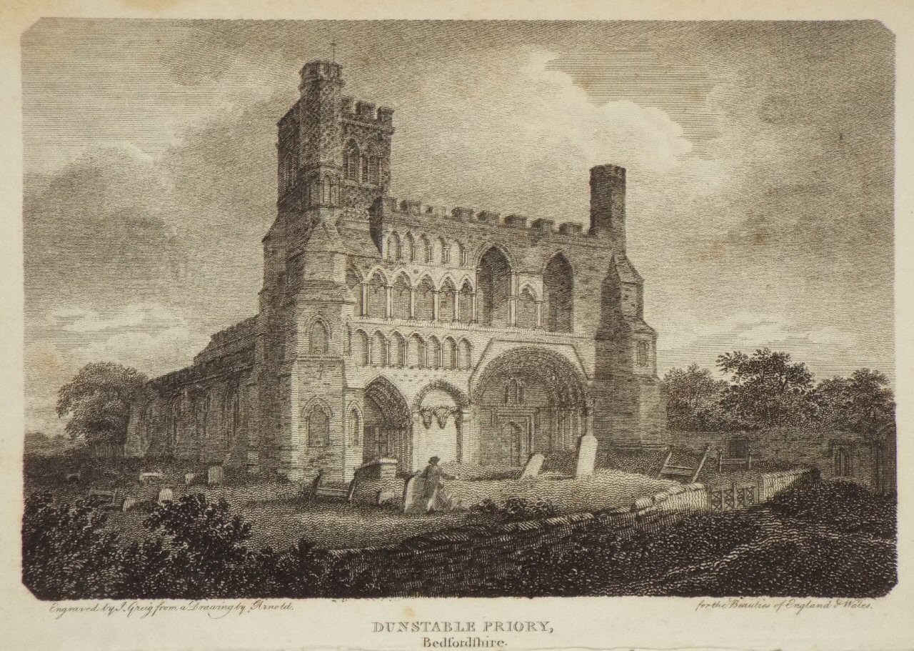 Print - Dunstable Priory, Bedfordshire. - Greig